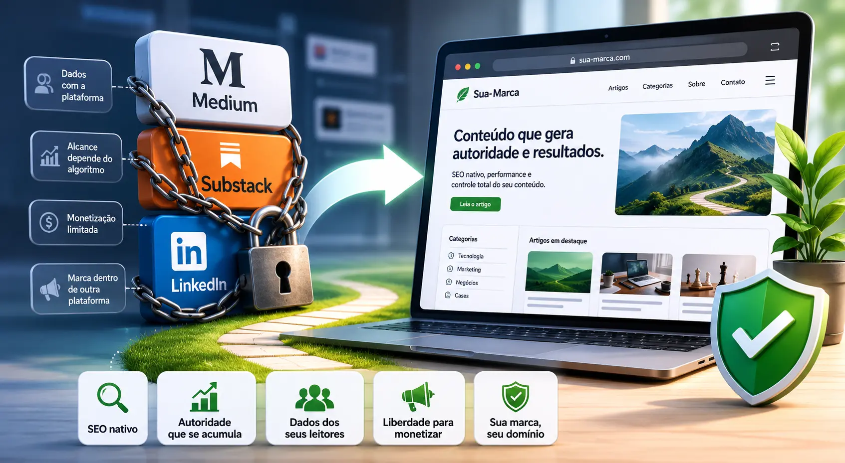 Blog corporativo ou Medium e Substack? Por que ter portal próprio
